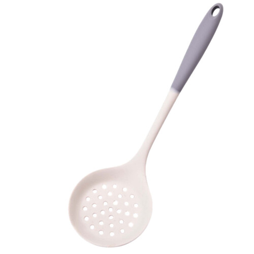 Cuillère-passoire en silicone bicolore (1 pièce)