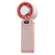 Turbo Handheld Fan with Ice Cooling, LED Display, Rechargeable for Travel & Outdoor