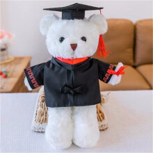 Ours en peluche diplômé avec toque et diplôme, 30 cm