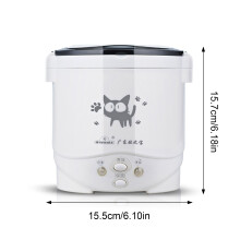 Portable Mini Rice Cooker with Steel Pot