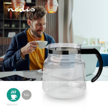 Glas Kaffe Kande | Kompatibel med: Moccamaster K / KB/ 1 0PL / Excellent 10S | 1.2 l | Sort