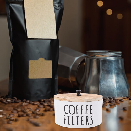 ROSENICE Coffee Filter Container Rectangular 1 Piece White 1