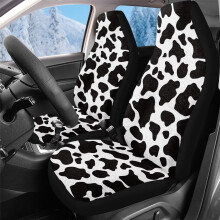 Capas para bancos de carro com estampa de vaca, bancos dianteiros, pacote com 2 unidades, encaixe universal.