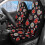 Huse pentru scaune auto universale din material textil moale, cu design de buburuză, pachet de 2 1