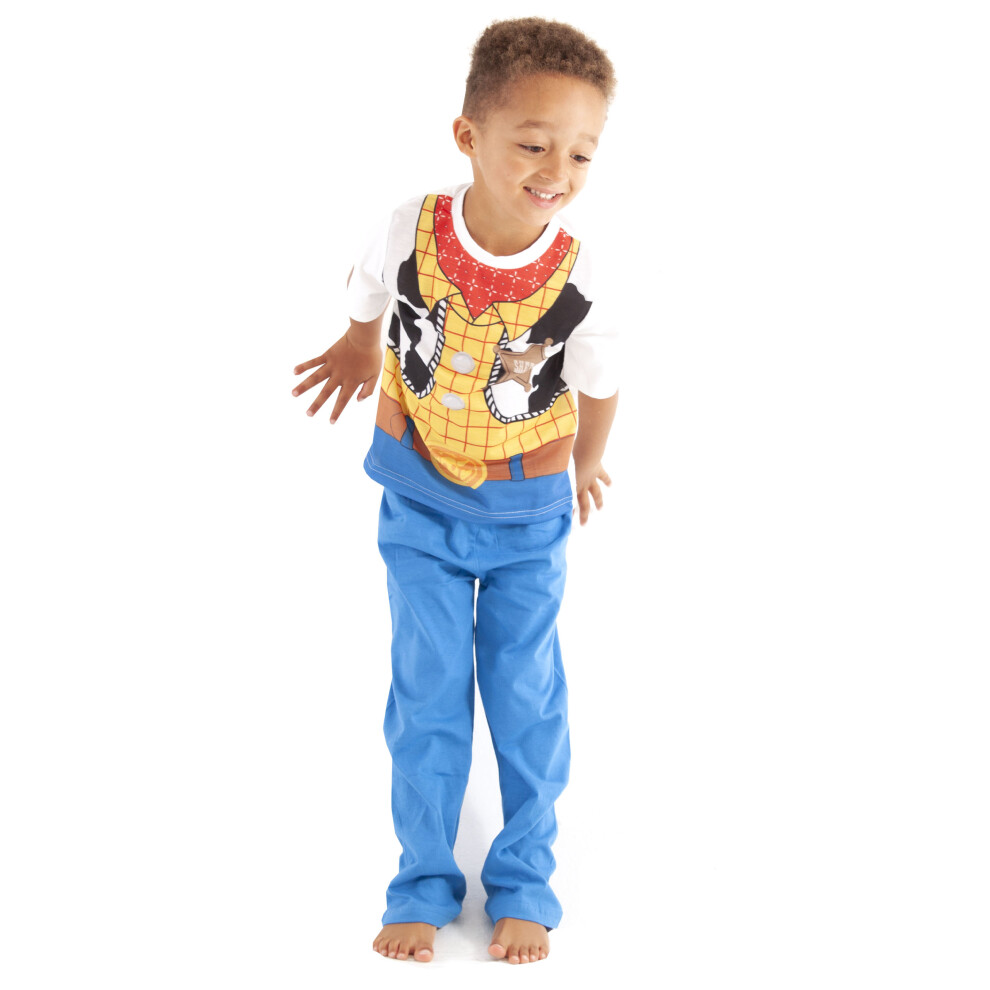 Photos - Other Textiles Disney   Toy Story Short Sleeve Long Leg Pyjama Set (Boys Blue) Black (7-8 Years)
