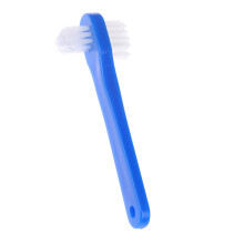 Ergonomische Doppelkopf-Prothesenbürste für eine sanfte-Blau