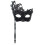 Strass-Spitze-Maskerade-Masken mit Stock,-Schwarz 1