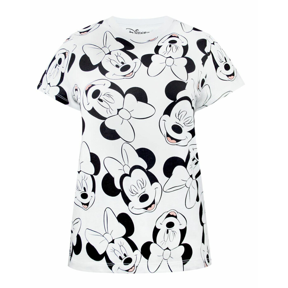 Disney (Small) Boyfriend Fit Short Sleeved T-Shirt (Womens White)