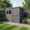 8x8 Pent Composite Shed Tanalised (Single Door, With Windows) 1