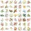 50 Sheets Reward Sticker Watercolor Bird Graffiti Sticker 1