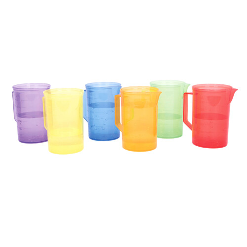 Kids Educational Rainbow Jugs 6PCS Translucent Color Measuring 2