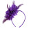 Bandeau à fleurs en plumes colorées, accessoires de-Violet 1