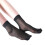Women's Antisnag Ankle High Sheer Socks with Toe-Black 1