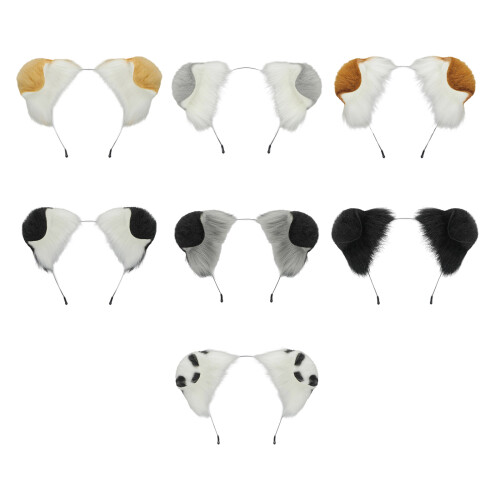 Accessoire de cheveux d'oreille d'animal, Design de chien-Gris 1