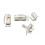 6 Pieces Metal Purse Lock Kit Secure Bag Closure-White 4