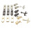6 Pieces Metal Purse Lock Kit Secure Bag Closure-White 6