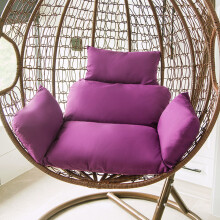 Egg Chair Cushion with Headrest Purple Waterproof