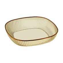 Assiettes carrées transparentes en PET (lot de 4)