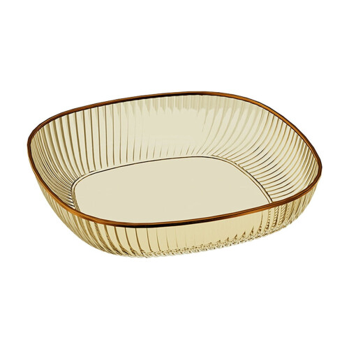 PET Square Plates Transparent 4-Pack