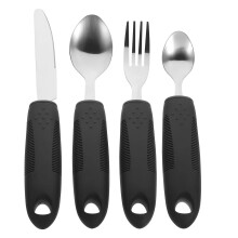 Ensemble de vaisselle pour personnes âgées comprenant une cuillère et des couverts antidérapants