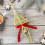 Rustic Woven Linen Christmas Ornaments Yellow 6-Pack 1