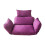 Egg Chair Cushion with Headrest Purple Waterproof 3
