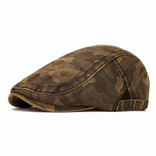 Camouflage Newsboy Hat Suède Unisex Warme Cap