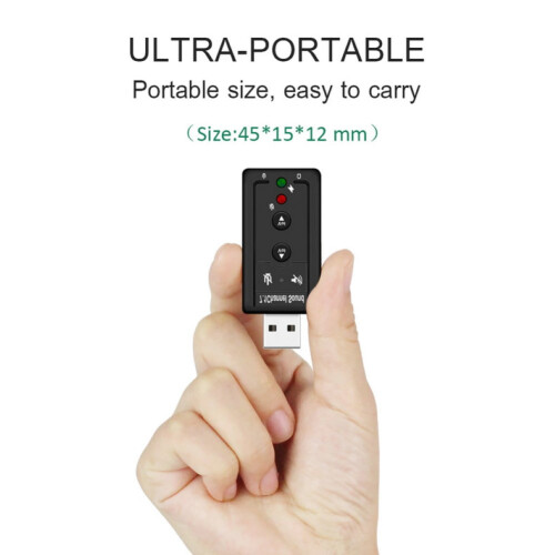 AOKID USB External 7.1 Sound Card with 3.5mm Jack 2