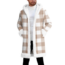 Cairdigan Cochall Plaid na bhFear Khaki XL