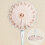 Rosa stående fläktöverdrag set 48cm + 40cm 1