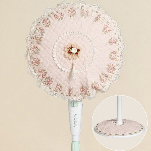 Rosa stående fläktöverdrag set 48cm + 40cm