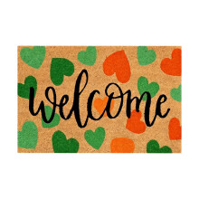 Πατάκι εισόδου Heart Welcome Εσωτερικού Χώρου Αντιολισθητικό από Πολυεστέρα1