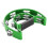 Half Moon Musical Tambourine Green Double Row Jingles 3