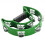Half Moon Musical Tambourine Green Double Row Jingles 4