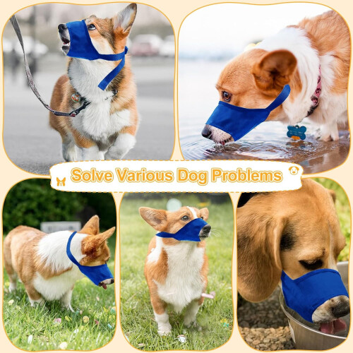Dog Muzzle Set Breathable Adjustable 7 Pieces 2