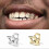 Ασημένια καλύμματα δοντιών Pentagram Star Grillz για άνδρες και γυναίκες 2