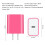 USB-C Veggladerblokk 20W PD 3-pakning Rosa 3