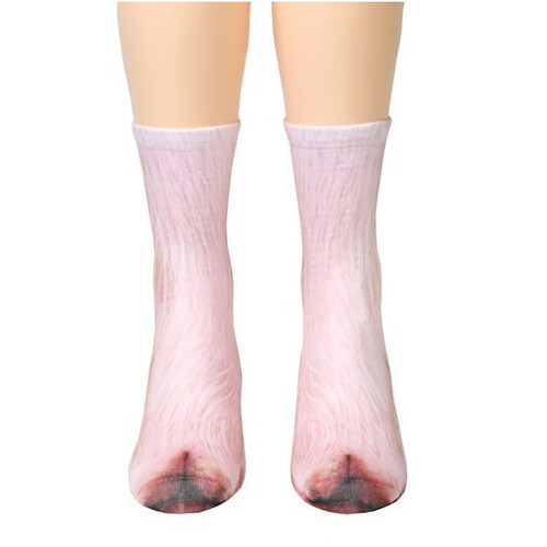 Unisex dyrepotesokker i bomuld, elastisk, 3D-simulering 1