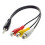 Cable AV macho de 3,5 mm a 3RCA hembra 20 cm 2