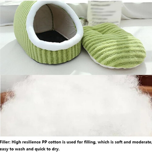 Κρεβάτι κατοικίδιων Plush Cave Αντι-Άγχος Ζεστό Fleece Παντόφλα Κρεβάτι για κατοικίδια 2
