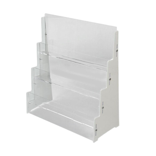 Sport Cards Display Shelf Acrylic 3-Tier White 1