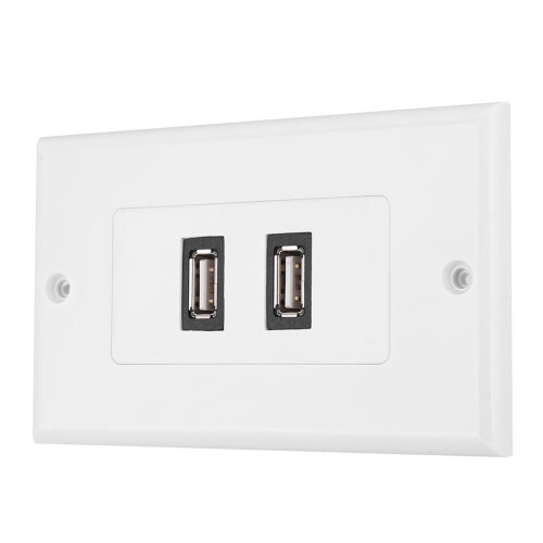 EBTOOLS USB Wall Socket Plate ABS 2.0 2