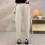 Damen-Freizeithose mit hohem Bund, elastischer Bund, weiche Baumwolle 4