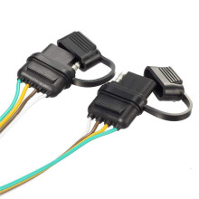 Chicote divisor em Y plano de 12V com 4 pinos para reboque e luz de LED para porta traseira.