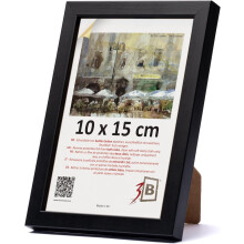 Bilderrahmen Foto Holz Klassisch Elegant Schwarz 10x15 cm — bilderrahmen 10x15, holzbilderrahmen schwarz