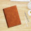 Caderno com capa de couro sintético macio 8,2 x 5,7 polegadas 1