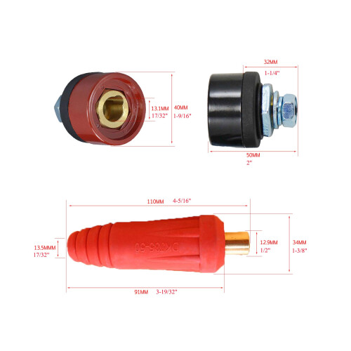 TIG Welding Cable Panel Connector DKJ35-50 DKZ35-50 Dinze 1