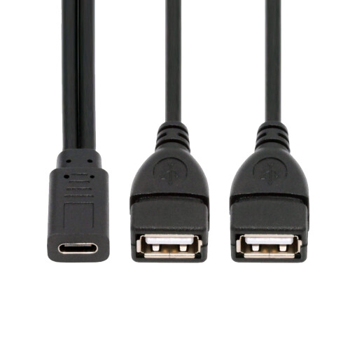 Cábla Scoilteoir USB-C go Dúbailte USB-A 5V