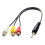 Cable AV macho de 3,5 mm a 3RCA hembra 20 cm 1