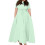 Plus Size Mint Pink Swingkjole med Bindebånd i Taljen til Kvinder 1